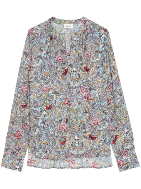 Zadig&Voltaire Tink floral-print blouse Blue WWSH02169