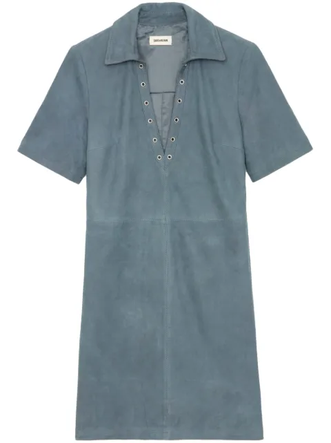 Zadig&Voltaire leather mini dress Blue RWDR01040