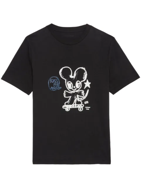 Zadig&Voltaire Edwin Happy Mouse t-shirt Black JWTS02734