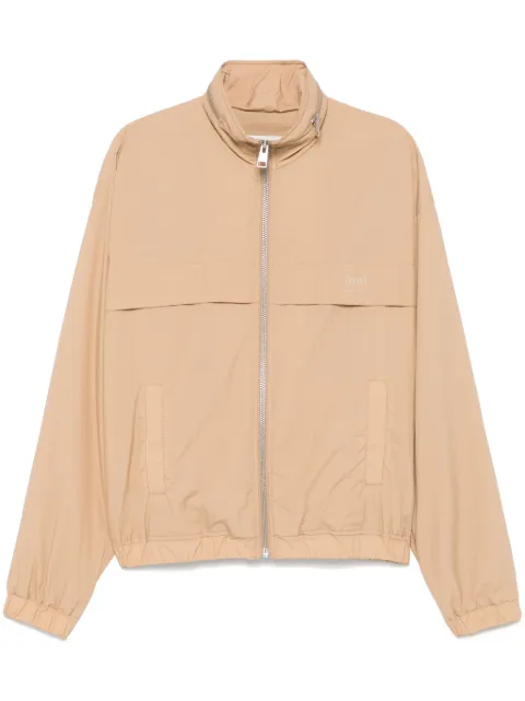 AMI Paris logo-print windbreaker Neutrals UJK058PA0009