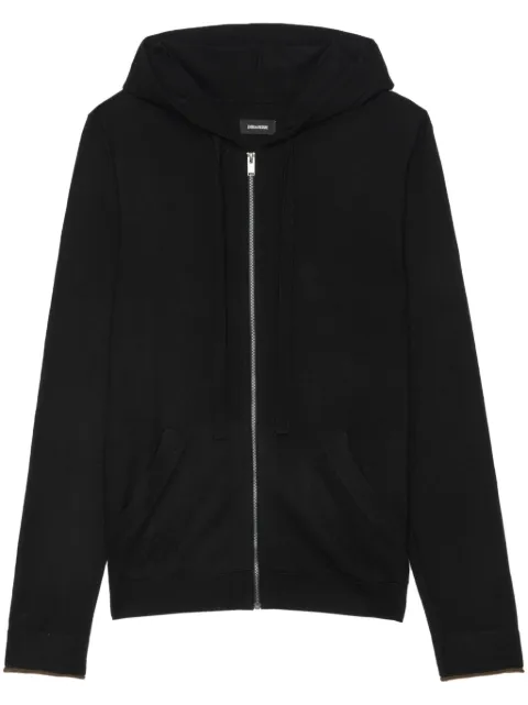 Zadig&Voltaire clash cardigan 100% Merino wool Black KMCA01262