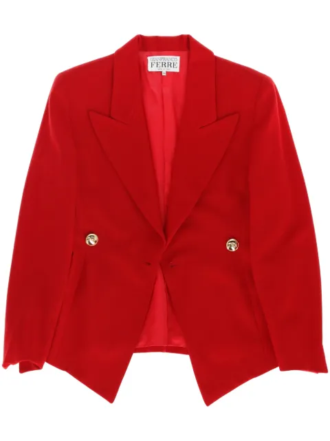 Gianfranco Ferré Pre-Owned 1980s peak-lapel blazer Red GFFE350RL