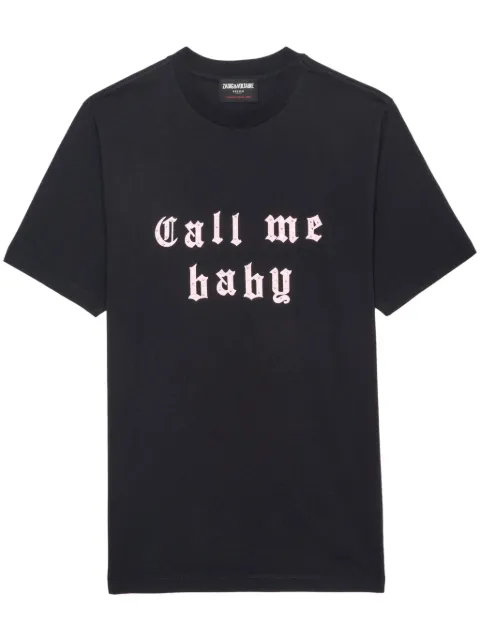Zadig&Voltaire slogan-print T-shirt Black JWTS02804