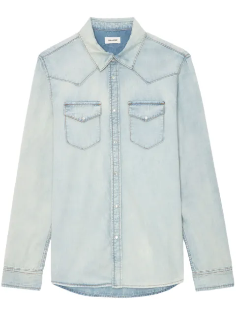 Zadig&Voltaire Saby denim shirt Blue WMSH01335