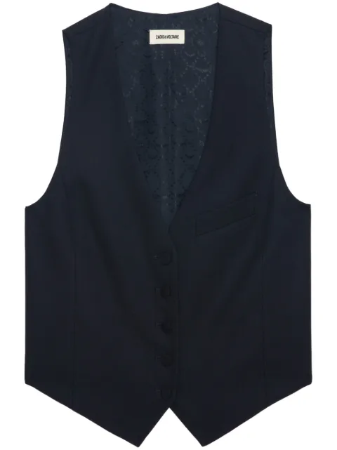 Zadig&Voltaire Emaux waistcoat Blue WWBL01913