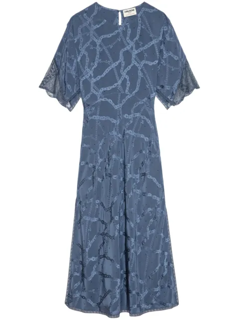 Zadig&Voltaire Rey midi dress Blue WWDR02546