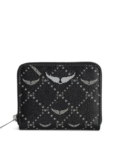 Zadig&Voltaire mini ZV Monogram wallet Black LWSG03640