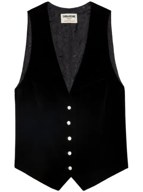 Zadig&Voltaire Emaux velvet vest Black WWBL00865