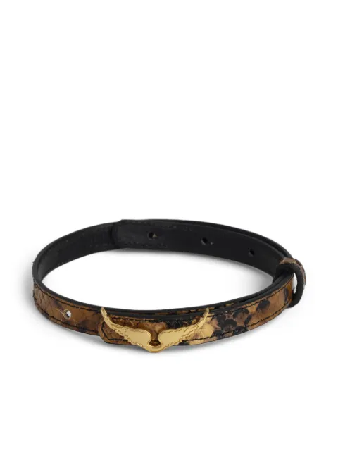Zadig&Voltaire Rock leather bracelet Brown OWJW01754