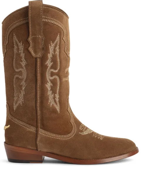 Zadig&Voltaire Tex Western suede boots Brown SWCT02027