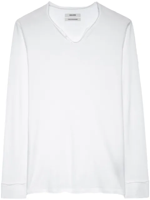 Zadig&Voltaire Monastir Henley T-shirt White JMTN01630