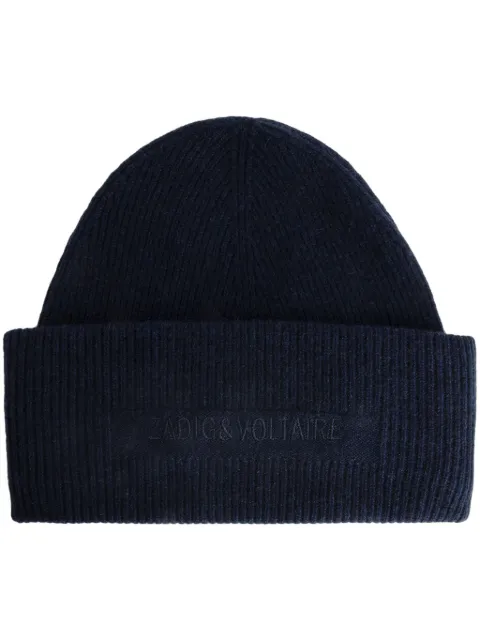 Zadig&Voltaire cashmere beanie hat Blue KWAK01070
