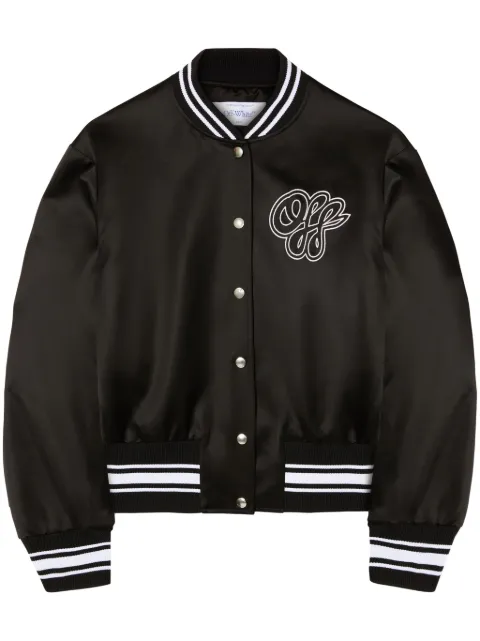 Off-White satin bomber jacket Black OWEK00FS25FAB0011001