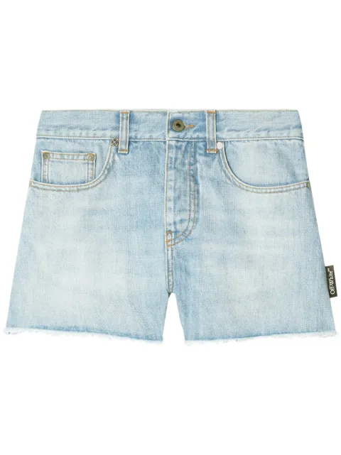 Off-White frayed denim shorts Blue OWYC019S25DEN0014000