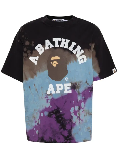 A BATHING APE® Dye College Tee Purple 001CSK801003M