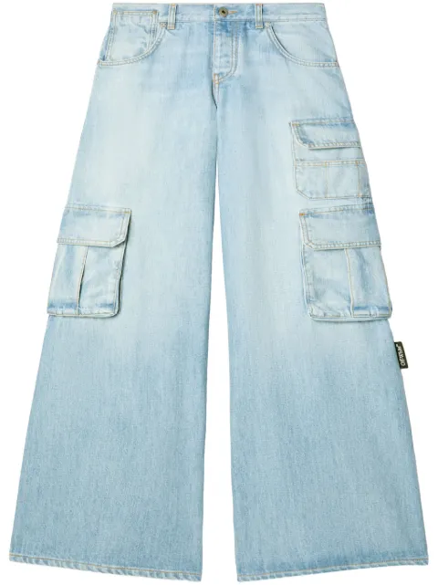 Off-White wide-leg cargo jeans Blue OWYB019S25DEN0024000