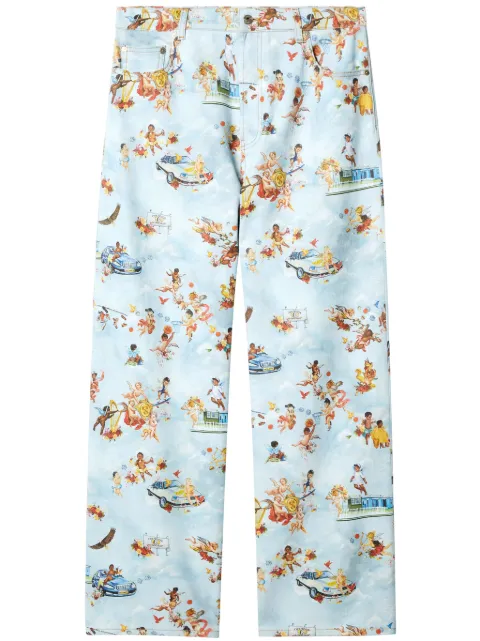 Off-White fresco-print jeans Blue OMYA18BS25DEN0028400