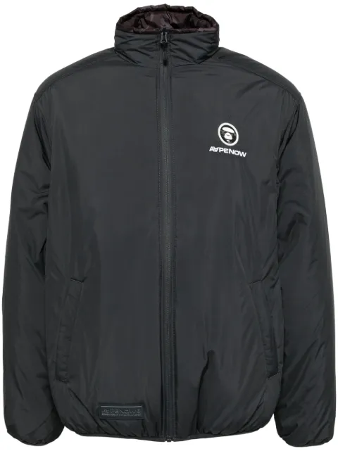 AAPE BY *A BATHING APE® AAPENOW moonface logo zip-up jacket Grey AJK7658XXN