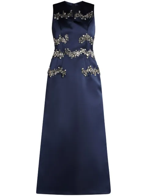 Dice Kayek rhinestone-embellished dress Blue FW24R299