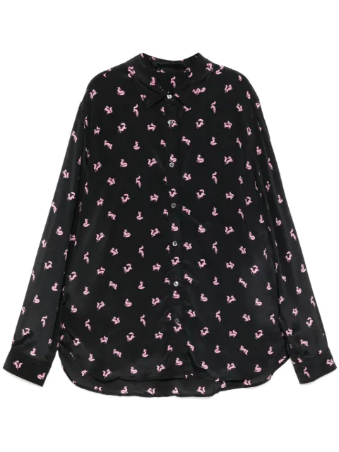 Maison Kitsuné classic fluid shirt Black NW00418WF4033P199