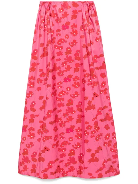 Bernadette Ella Cosmos-print maxi skirt Pink PS25RTWSKIRTELL