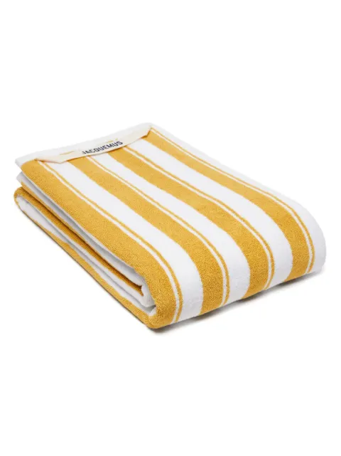 Jacquemus The Rayures beach towel Yellow 247OB0376008