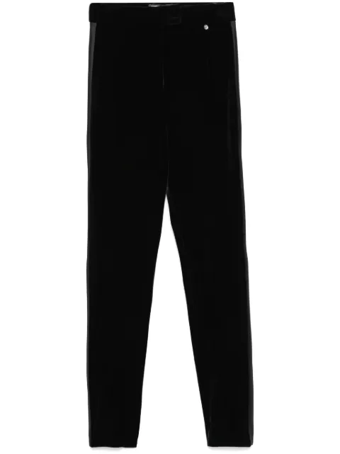 NISSA high-waisted velvet trousers Black PS15238BLACK