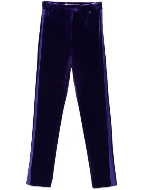 NISSA high-waisted velvet trousers Purple PS15238PURPLE