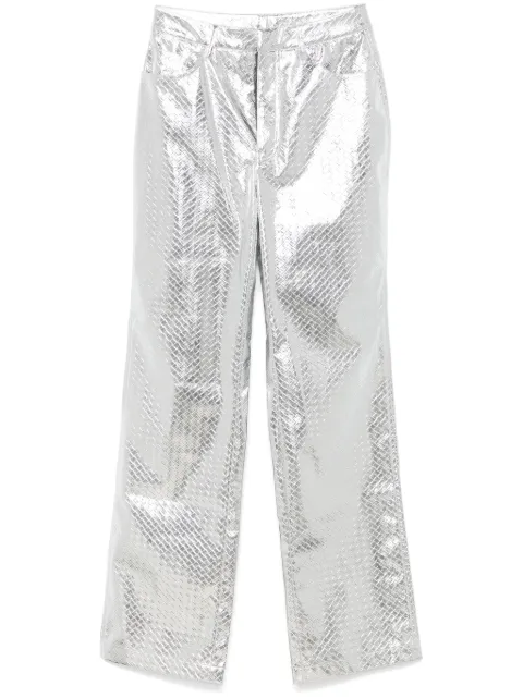 ROTATE BIRGER CHRISTENSEN braided straight-leg trousers Grey 113348