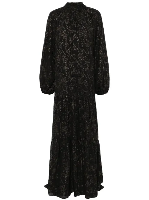 NISSA glitter-detail maxi dress Black RS15370