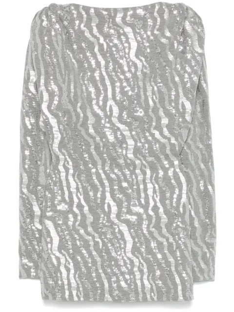 ROTATE BIRGER CHRISTENSEN sequined mini dress Grey 113438720