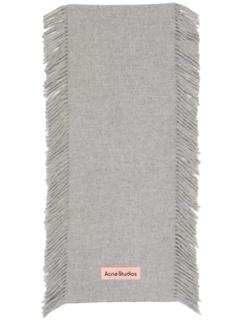 Acne Studios wool fringed-edge scarf Grey CA0368