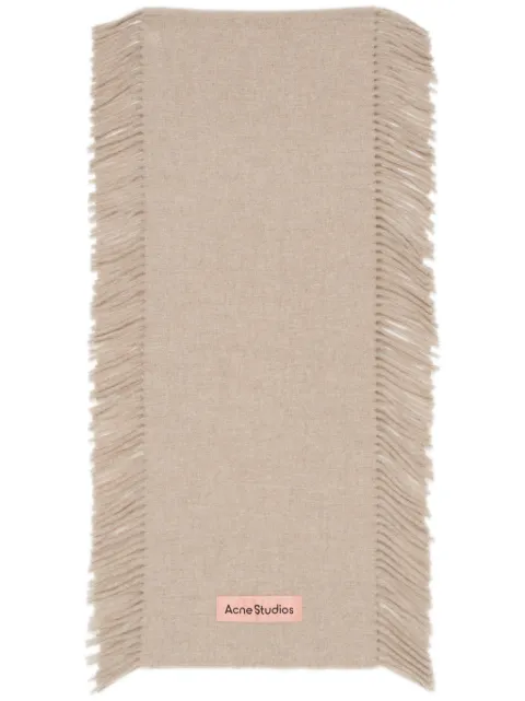 Acne Studios wool fringed-edge scarf Neutrals CA0368