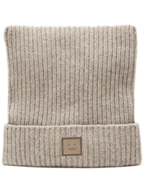 Acne Studios Face Logo beanie Neutrals C40392