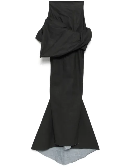 Rick Owens draped maxi skirt Black RO02D3387SMT