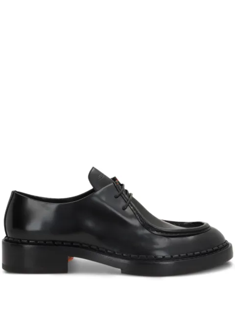 Santoni x 10 Corso Como leather Derby shoes Black WUAL71305BJ2TLPH