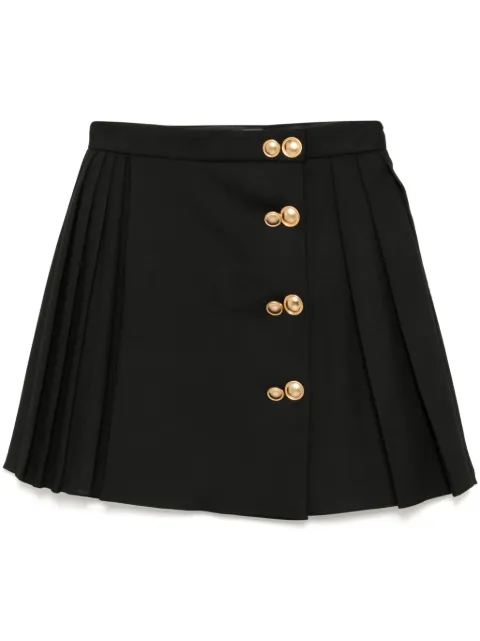 Dice Kayek wrapped pleated skirt Black FW24J422