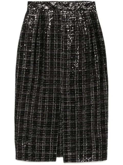 Dice Kayek sequined skirt Black FW24J469