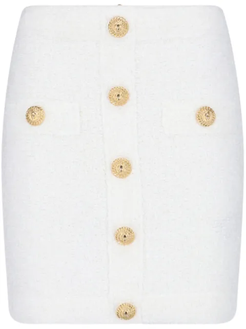 Balmain bouclé mini skirt White DF1LB292KH10