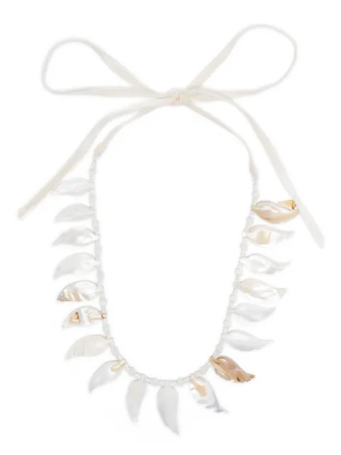 Forte Forte leaf-pendant necklace Neutrals 13369MYJEWEL