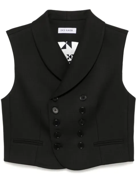 Dice Kayek double-breasted waistcoat Black FW24V503