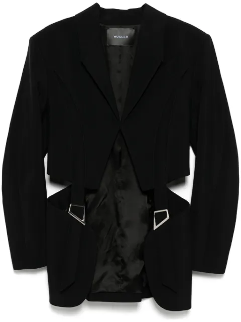Mugler buckled tailored blazer Black 24W1VE0427182
