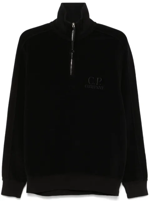 C.P. Company fleeced half-zipped sweatshirt Black 17CMSS275A006614G