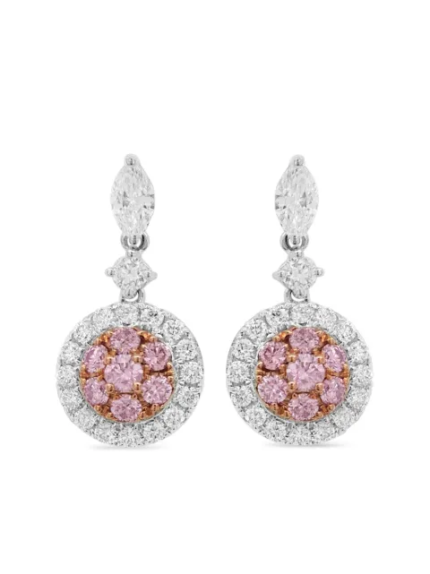 HYT Jewelry 18k white gold diamond earrings White E164HR