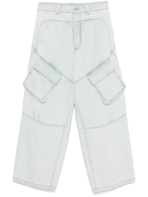 COUNTY OF MILAN wide cargo jeans Blue CMYB003S25DEN0014000