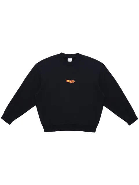 COUNTY OF MILAN County Flame sweatshirt Black CMBA09CS25FLE0051025