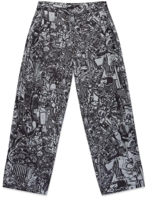 COUNTY OF MILAN AOP pyjama pants Grey CMCA18FS25FAB0010706