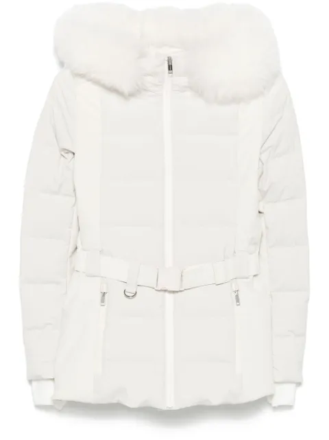 Yves Salomon belted ski jacket White 25WKV01464S21W