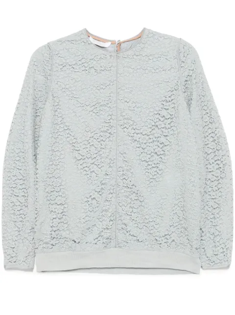 Chloé Pre-Owned lace top Blue CSCR8234R