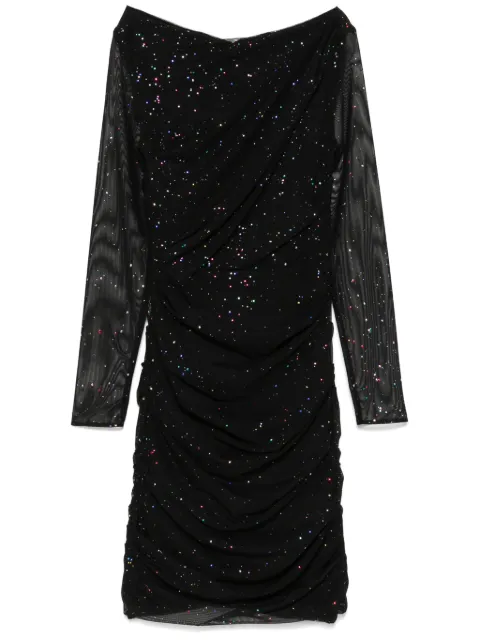 Talbot Runhof glitter-detailed mini dress Black OS039005KO10